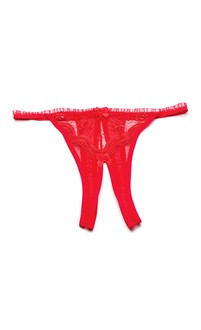 Scalloped Embroidery Crotchless Panty