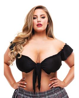 Teacher's Pet School Girl Tie Top Black