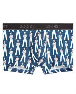 2XIST Graphic Micro 1 No Show Trunk Sailor Man Vintage Blue