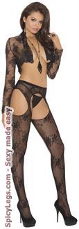 Lace Suspender Pantyhose.