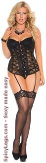 Lace bustier with matching g-string