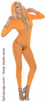 Crochet Bodystocking with Sleeves and Hood
