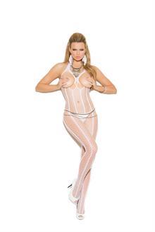 Open bust crochet bodystocking