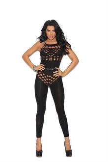 Opaque halter neck footless bodystocking