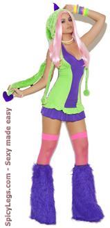 Dino Doll - 2 pc. Costume includes Halter Dress and Dinosaur Hood