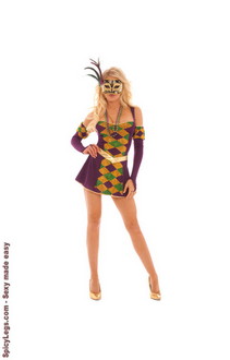 4 pc. Mardi Gras Maven costume