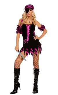4 pc Shipwrecked Wench Costume