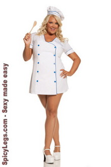 Chef- 3 pc. Costume includes mini dress with hat and spatula
