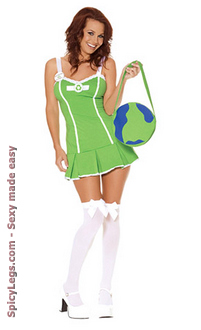 3pc Go Green Girl Costume