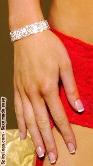 Rhinestone stretch bracelet with four rows