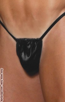 Leather g-string pouch