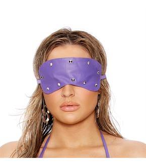 Leather blindfold with studs.