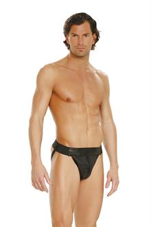 Leather jock strap.