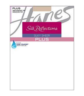 Hanes Silk Reflections Plus Enhanced Toe Sheer Pantyhose