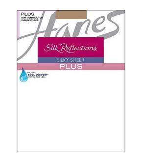 Hanes Silk Reflections Plus Enhanced Toe Sheer Pantyhose