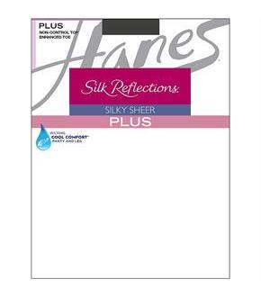 Hanes Silk Reflections Plus Enhanced Toe Sheer Pantyhose