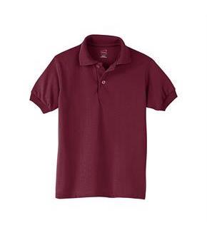 Hanes Kids' Cotton-Blend EcoSmart Jersey Polo