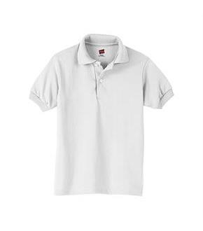 Hanes Kids' Cotton-Blend EcoSmart Jersey Polo