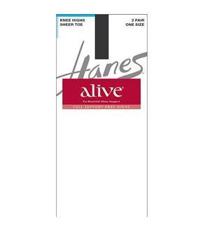 Hanes Alive Full Support Sheer Knee Highs 2-Pack