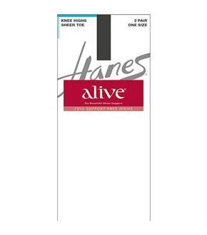Hanes Alive Full Support Sheer Knee Highs 2-Pack
