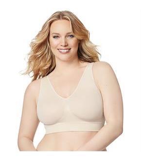 Just My Size Pure Comfort Pullover Wirefree Bra Tonal Diamond Pattern