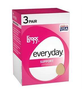 Legg's Control Top Support Panty Hose 3 Pair Pack