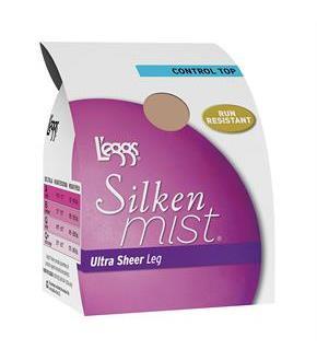L'eggs Silken Mist Ultra Sheer with Run Resist Technology, Control Top Sheer Toe Pantyhose, 1-Pack