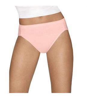Hanes Ultimate Comfort Cotton Hi-Cut Panties 5-Pack
