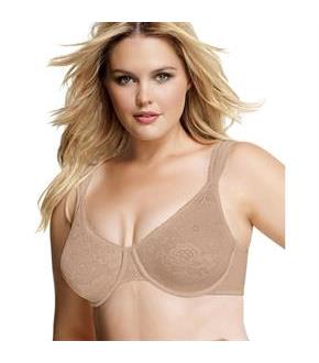 Q-T Intimates Cotton-and-Lace Underwire Bra