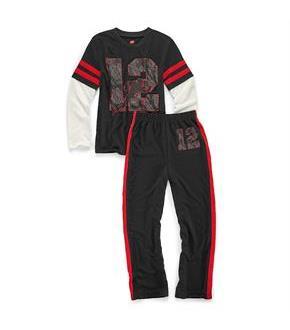 Hanes Boys' Sleepwear 2-Piece Set, Varsity Print