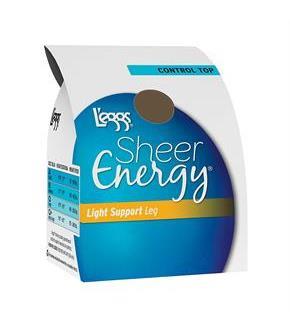 L'eggs Sheer Energy Light Support Leg Control Top, Sheer Toe Pantyhose