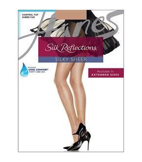 Hanes Silk Reflections Control Top Sheer Toe Pantyhose