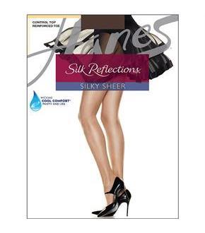 Hanes Silk Reflections Control Top Reinforced Toe Pantyhose
