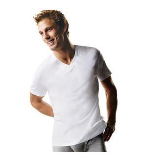 Hanes Big Men's ComfortSoft TAGLESS V-Neck Undershirt 3-Pack (2X-3X)