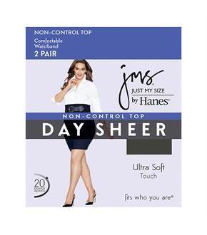 JMS Smooth Finish Regular Reinforced Toe Panty Hose 2 Pair Pack