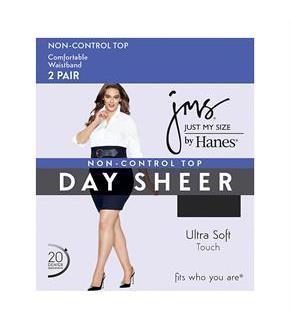 JMS Smooth Finish Regular Reinforced Toe Panty Hose 2 Pair Pack