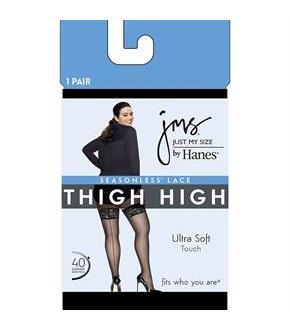 Just My Size Seasonless Thigh High Sheer Toe, 1-Pack