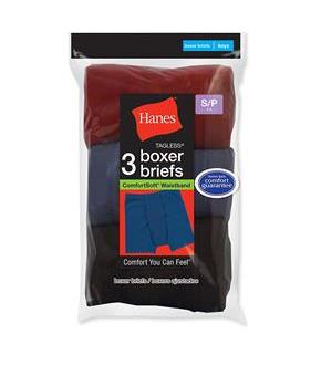 Hanes Boys' ComfortSoft Dyed Boxer Briefs 3-Pack