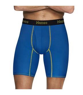 Hanes Men's Comfort Flex Fit Breathable Mesh Long Leg Boxer Briefs 3-Pack