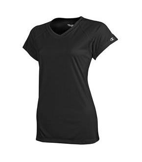 Champion Women's Essential Double Dry V-Neck Tee