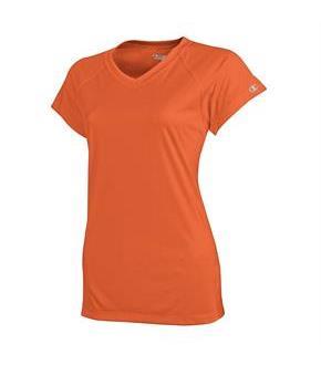 Champion Women's Essential Double Dry V-Neck Tee