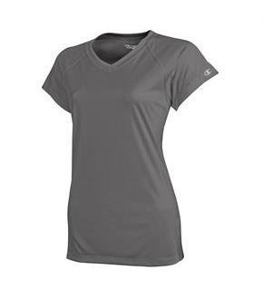 Champion Women's Essential Double Dry V-Neck Tee