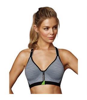 Maidenform Sport Secure Zip Front Underwire Racerback