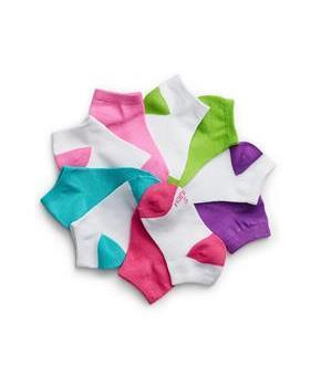 Hanes Girls' Low-Cut EZ Sort Socks Assorted 10-Pack