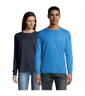 Hanes Men's ComfortWash Garment Dyed Long Sleeve Pocket Tee