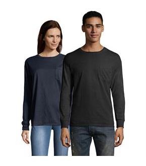 Hanes Men's ComfortWash Garment Dyed Long Sleeve Pocket Tee