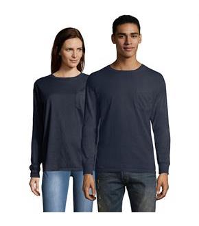 Hanes Men's ComfortWash Garment Dyed Long Sleeve Pocket Tee