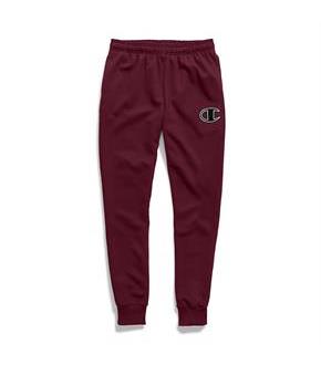 Champion Men's Powerblend Fleece Joggers, C Logo With White Chainstitch
