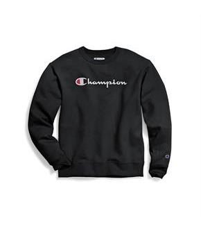 Champion Men's Powerblend Crew, Script Logo