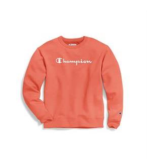 Champion Men's Powerblend Fleece Crew, Script Logo